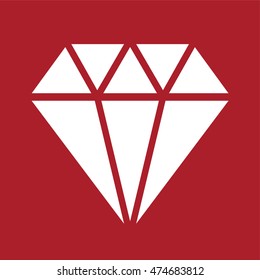 Diamond icon . Gem symbol . Vector illustration