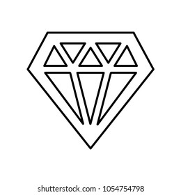 diamond icon, gemstone vector sign, crystal, jewel, brilliant icon