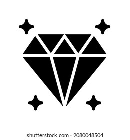 Icono de diamante, Icono de icono de estilo glifo, Ilustración vectorial de estilo, Adecuada para sitio web, aplicación móvil, impresión, presentación, infografía y cualquier otro proyecto.