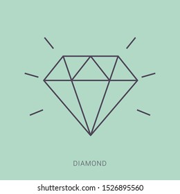 Diamond icon with green background