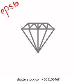 Diamond icon grey icon.