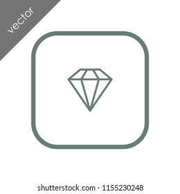 diamond icon - illustration