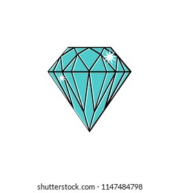 Diamond icon illustration isolated vector