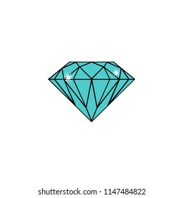 Diamond icon illustration isolated vector
