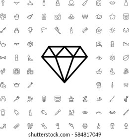 diamond icon illustration isolated vector. Beauty icons set.