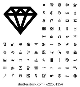Diamond icon illustration isolated vector sign symbol. casino icons vector set. on white background