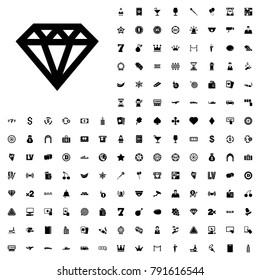 Diamond icon illustration isolated vector sign symbol. editable casino icons vector set.
