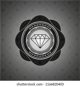 diamond icon inside black emblem. Vintage.