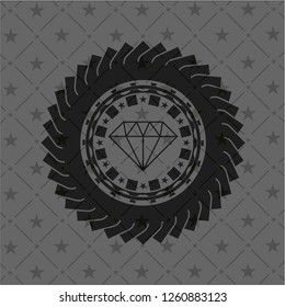 diamond icon inside black emblem