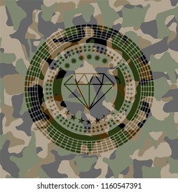 diamond icon inside camo texture