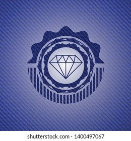 diamond icon inside jean background