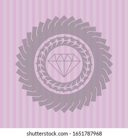 diamond icon inside pink icon or emblem