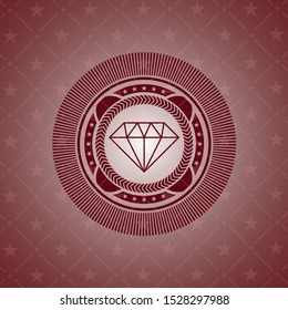 diamond icon inside red emblem