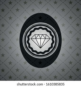 diamond icon inside retro style black emblem
