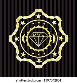 diamond icon inside shiny badge