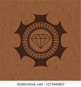 diamond icon inside wood emblem