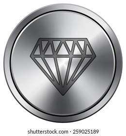 Diamond icon. Internet button on white background. EPS10 Vector. 
