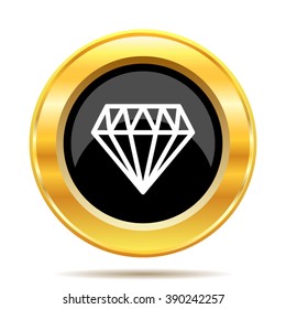 Diamond icon. Internet button on white background. EPS10 vector.
