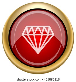 Diamond icon. Internet button on white background. EPS10 vector.