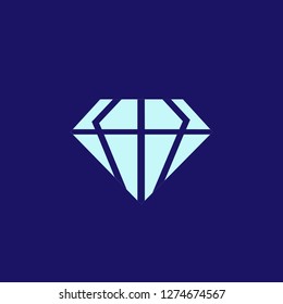 diamond icon for internet marketing or user interface sign.