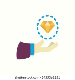 diamond icon, isolated icon in light background, perfect for website, blog, logo, graphic design, social media, UI, mobile app