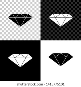Diamond icon isolated on black, white and transparent background. Jewelry symbol. Gem stone. Vector Illustration