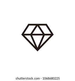Diamond icon isolated on a white background