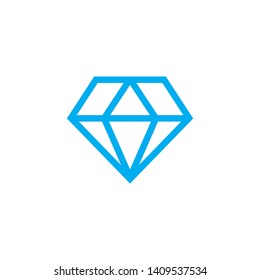 Diamond icon isolated on white background