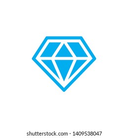 Diamond icon isolated on white background