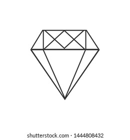 Diamond icon isolated on white background. Vector illustration. Eps 10.