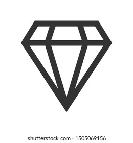 Diamond icon isolated on white background. 
Brilliant symbol modern, simple, vector, icon for website design, mobile app, ui. Vector Illustration
