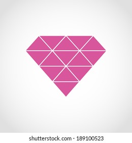 Diamond Icon Isolated on White Background