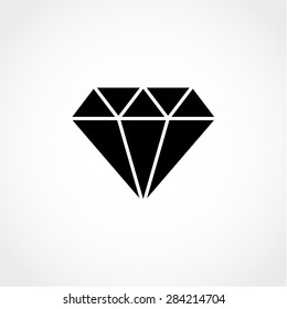 Diamond Icon Isolated on White Background