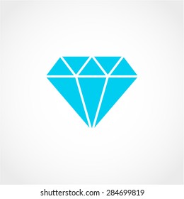 Diamond Icon Isolated on White Background