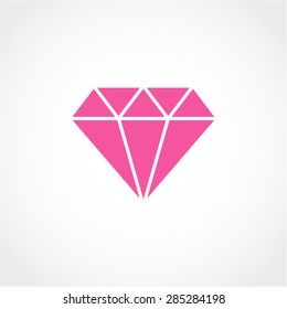 Diamond Icon Isolated on White Background