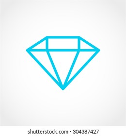 Diamond Icon Isolated on White Background