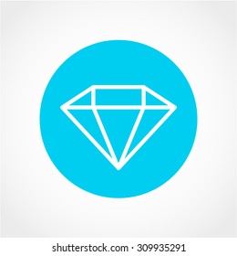 Diamond Icon Isolated on White Background
