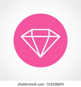 Diamond Icon Isolated on White Background