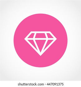 diamond Icon Isolated on White Background