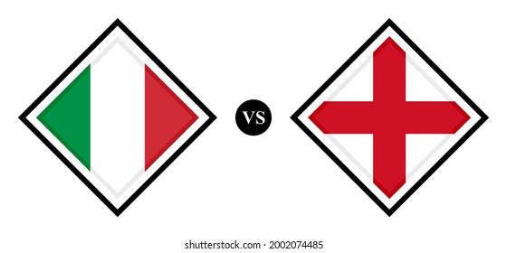 diamond icon. italy vs england. isolated on white background. vector illustration