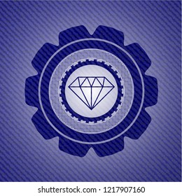 diamond icon with jean texture