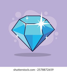  Diamond icon. Jewelry precious and precious theme. Colorful design. Vector illustration