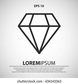 diamond icon. diamond line icon