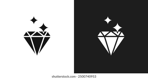 Diamond icon line art vector