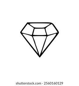 A diamond icon in a line drawing