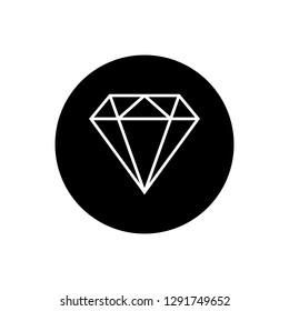 Diamond icon. Diamond line icon. Gemstone symbol