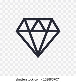 diamond icon. Diamond line icon. Diamond outline vector sign  