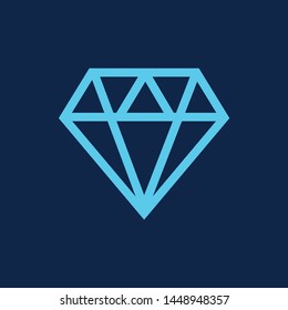 diamond icon. Diamond line icon. Diamond outline vector sign