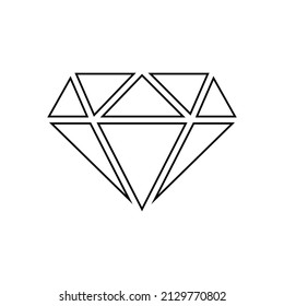 Diamantensymbol im Strichstil
