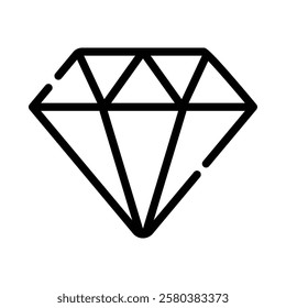 Diamond Icon in Line Style